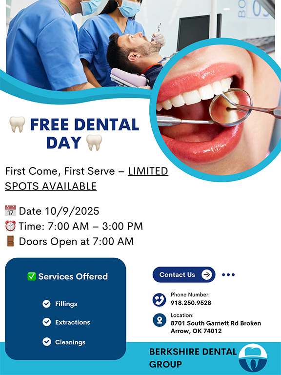 Free Dental Day October 9 2025 7AM to 3PM first come first serve limited spots available
