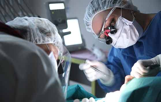 Woman using a cold compress